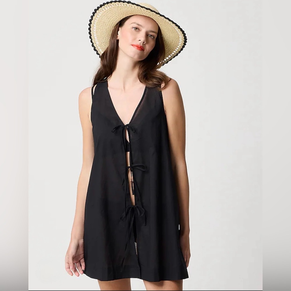 J Crew Black Swim Cover-Up Dress